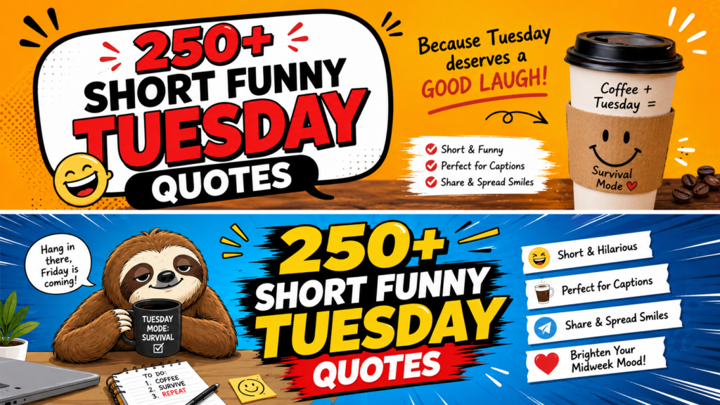 Short Funny Tuesday Quotes