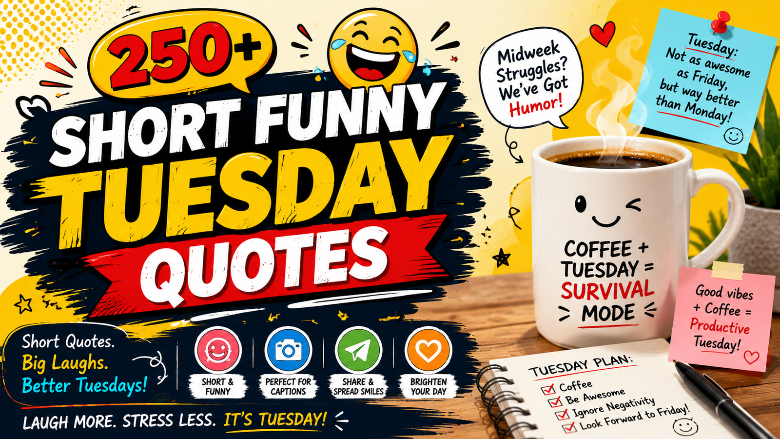 Short Funny Tuesday Quotes
