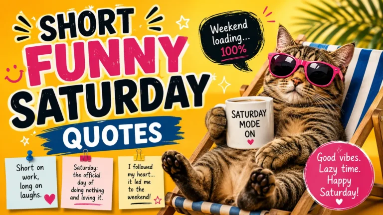 Short Funny Saturday Quotes