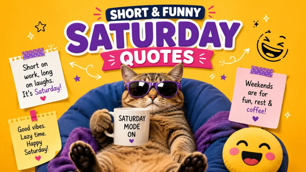 Short Funny Saturday Quotes