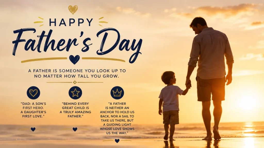 Heartfelt Father’s Day quotes celebrating dads, love, gratitude, and family.