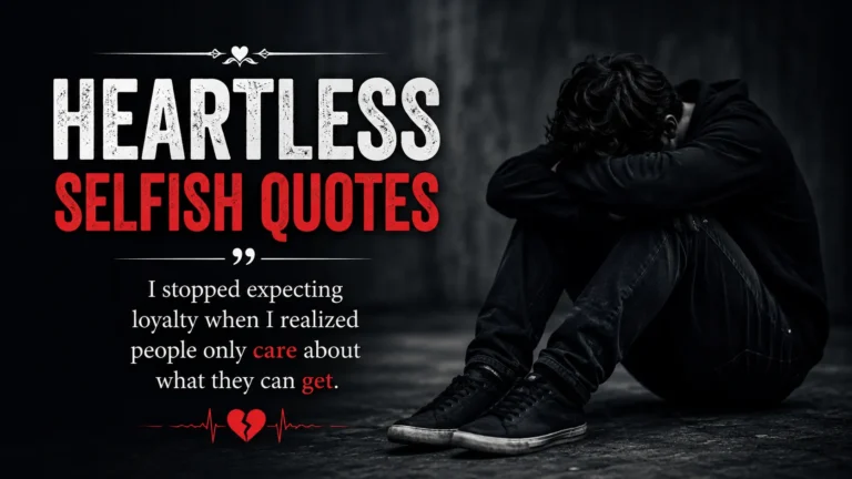 Heartless Selfish Quotes