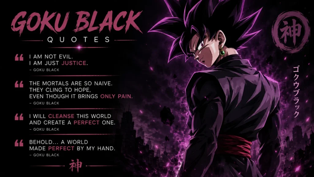 Goku Black Quotes