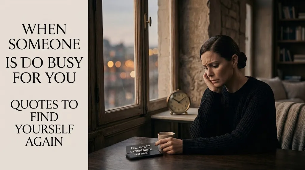  When Someone Is Too Busy for You Quotes